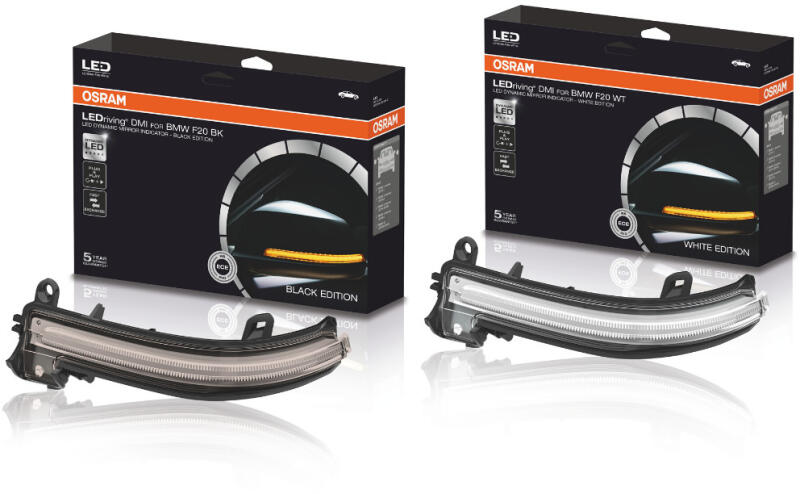 LEDDMI BMW F20WT tükörbe építhető LED irányjelző sáv fehér 2 darabos (LEDDMI F20 WT S)