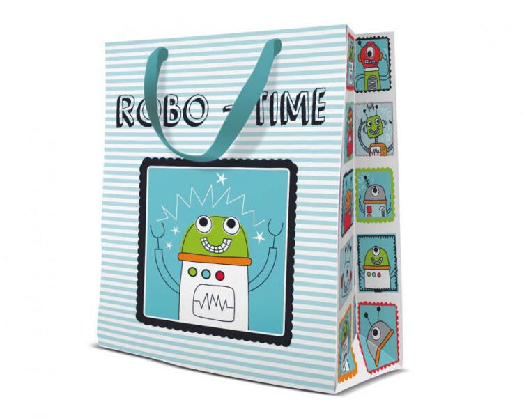 Robot papír ajándéktasak 20x25x10 cm MLG145632