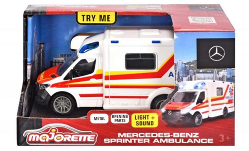 Majorette: Mercedes-Benz Sprinter mentőautó fénnyel és hanggal (213712001038)