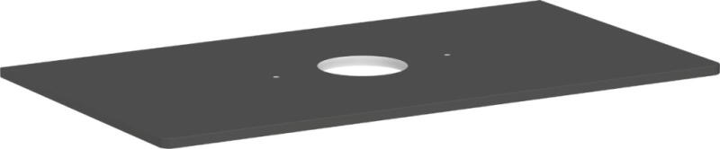 Xelu Q Középre fúrt 980/550-es laminált pultlap Xuniva mosdóhoz csapfurat nélkül, matt szürke gyémánt 54114910 (54114910)
