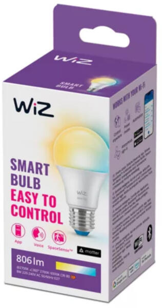 okos E27 LED 2700-6500K, 60W izzó helyett (929003781922)