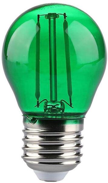 LED Izzó FILAMENT G45 E27/2W/230V zöld VT1936 (VT1936)