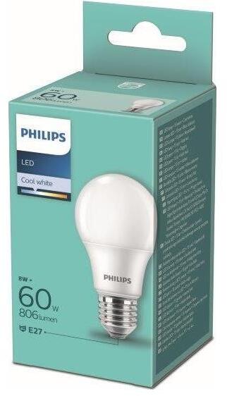 LED Izzó Philips A60 E27/8W/230V 4000K P6440 (P6440)