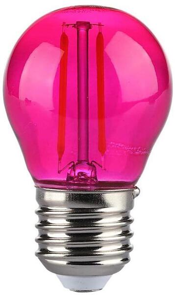 LED Izzó FILAMENT G45 E27/2W/230V rózsaszín VT1935 (VT1935)