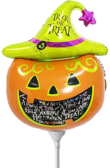 Fólia lufi, mini, halloween tökfej