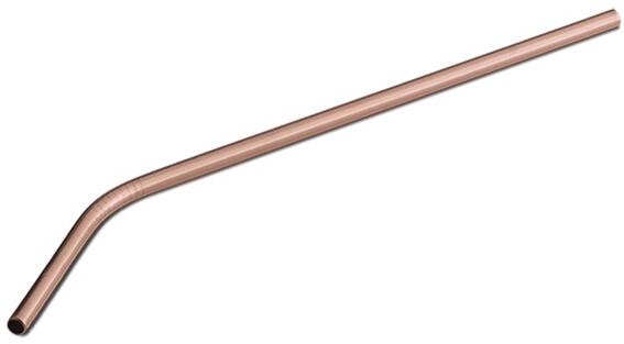 BH/2982 rose gold 6 db-os rozsdamentes acél hajlított szívószál készlet (BH/2982) - bestbyte