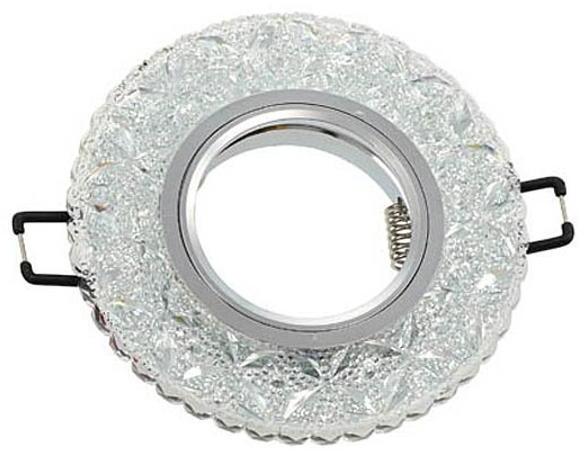 Spot Light Fixture Recessed Mounted Round Palace-11 Gu5.3 Mr16 + 3W 180lm 4200K (Natural White) Chrome With Glass Φ100X22mm 201 (2194)
