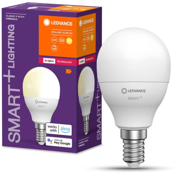E14 P45 LED izzó 4.9W 470lm 2700K meleg LEDVANCE SMART+ ZigBee szabályozható (4058075729100)