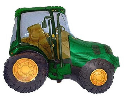 Fólia lufi, nagyforma, zöld traktor, 24