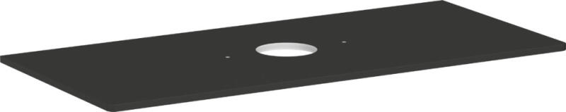 Xelu Q Középre fúrt 1180/550-es laminált pultlap Xuniva mosdóhoz csapfurat nélkül, matt szürke gyémánt 54115910 (54115910)