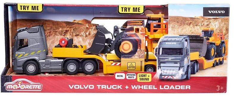 Majorette: Volvo FH-16 trailer és L350H homlokrakodó játékszett (213726000)