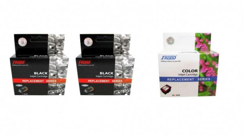 Speed Set Cartuse Cerneala Speed Compatibil HP56, 2xC6656AE Negru ...