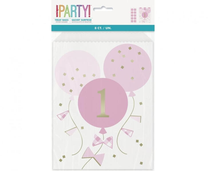 Első születésnap Pink papírzacskó 8 db MLG749133