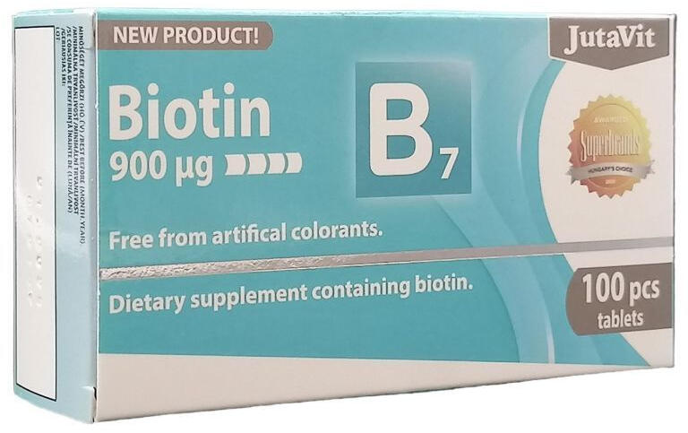 Vásárlás: JutaVit Biotin (B7) 900g tabletta 100db - herbadiszkont ...