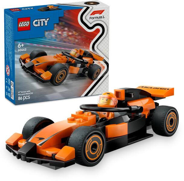 City - F1 pilóta McLaren versenyautóval (60442)