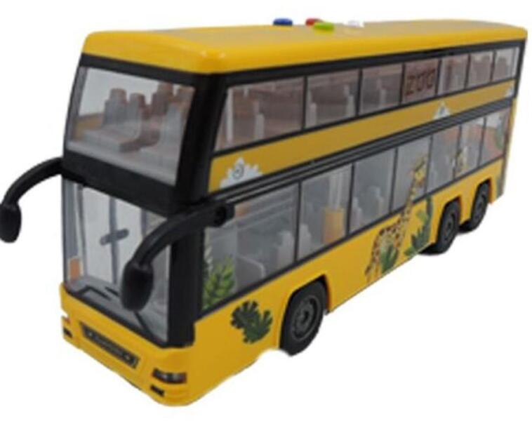 Zenélő városnéző busz nyitható ajtókkal 33cm (325-1)