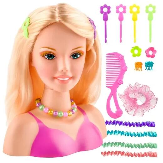 Hajformázó Barbie babafej