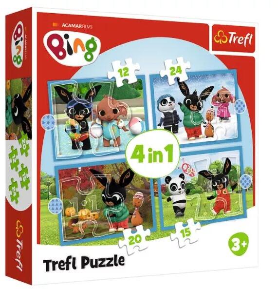 Bing és az évszakok 4 az 1-ben puzzle 12,15,20,24 db-os (34631)