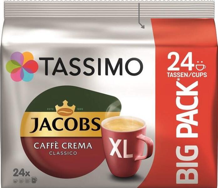 PREMIUM PS CREAM 660g 2個 TASSIMO Jacobs Caffe Crema Classico XL BIG PACK (24) (Poduri cafea