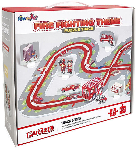 Tűzoltó autópálya puzzle pályával (XHM-8102A)