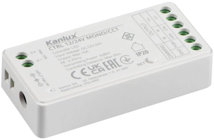Vásárlás: Kanlux 22147 CTRL 12/24V MONO/CCT vezérlő, IP20 védettséggel ...