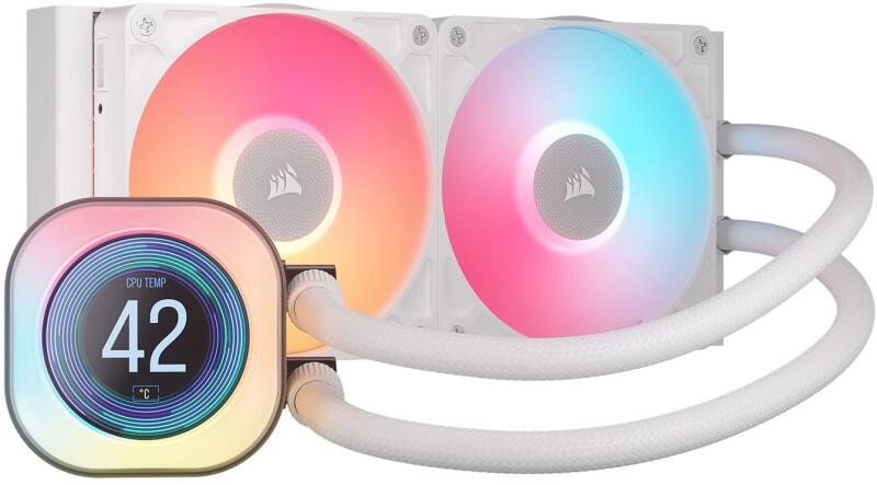 Corsair iCUE LINK Titan 240 RX LCD RGB White (CW-9061025-WW Corsair iCUE LINK Titan 240 RX LCD RGB White (CW-9061025-WW