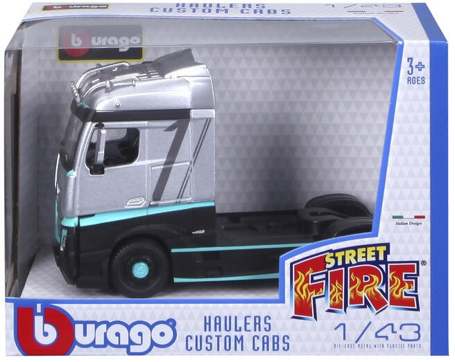 Bburago Street Fire Haulers - Camion Scania S730 - Échelle 1:43 - Modèle Détaillé - Peinture Électrostatique - Couleurs Assorties