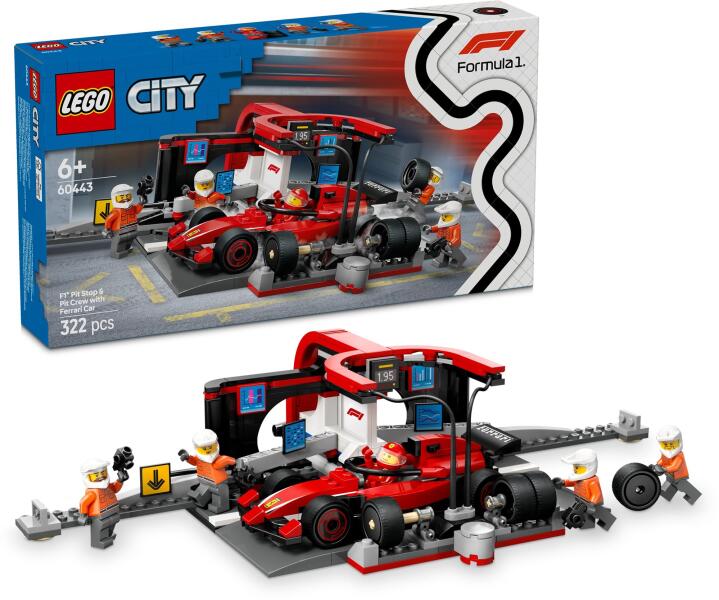 LEGO® City - F1 Pit Stop & Pit Crew with Ferrari Car (60443) (LEGO