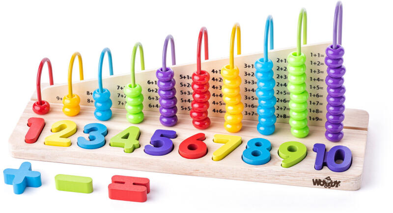 Fa abakusz számokkal - montessori golyós játék (90220)