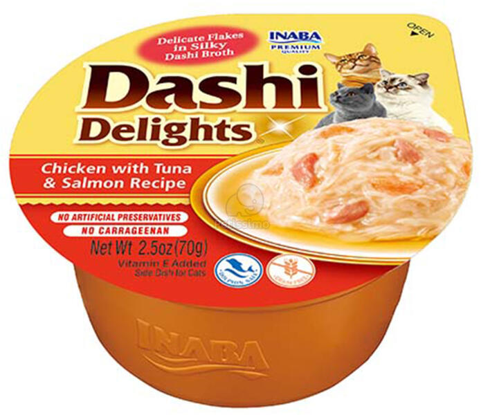 Dashi chicken, tuna & salmon in sauce 70 g