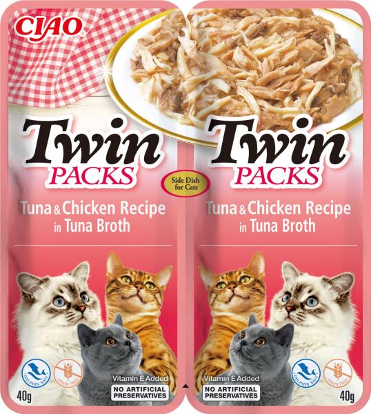 Ciao Twin tuna & chicken recipe in broth 80 g