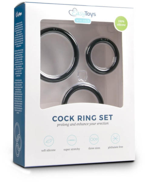 Cock Ring Set 3 db fekete