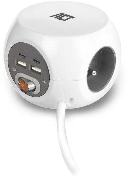 3 Plug + 4 USB 1,5 m Switch (AC2435)