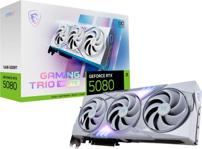 MSI GeForce RTX 5080 GAMING TRIO OC WHITE 16GB GDDR7 256bit (RTX