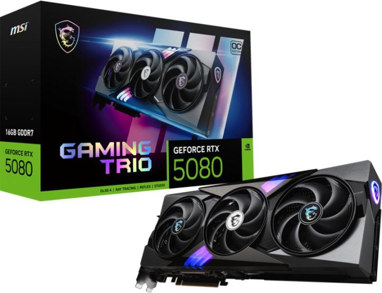 MSI GeForce RTX 5080 GAMING TRIO OC 16GB GDDR7 256bit (RTX 5080