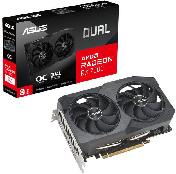 Radeon RX 7600 DUAL OC EVO 8GB (DUAL-RX7600-O8G-EVO/90YV0LD0-M0NA00)