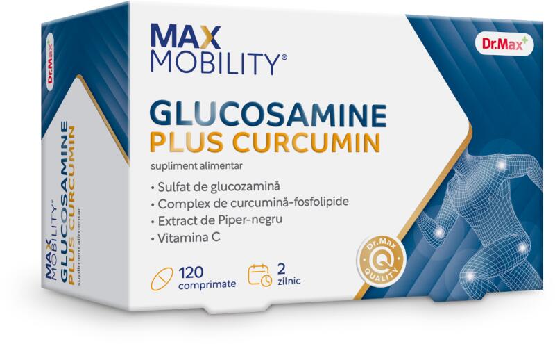 Dr. Max Glucosamine Plus Curcumin, 120 comprimate filmate