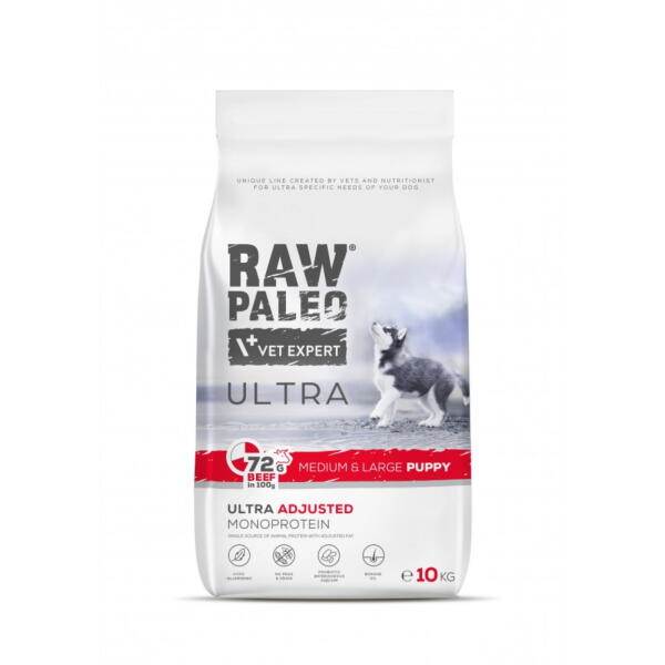 Raw Paleo Ultra Puppy Medium & Large beef 10 kg