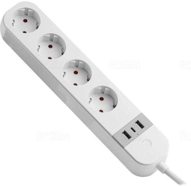 4 Plug + 3 USB 1,5 m Switch (HSM4-2A1C-2M)