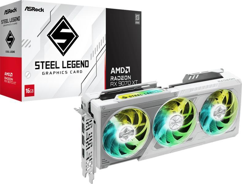 ASRock Radeon RX 9070 XT Steel Legend 16GB GDDR6 256bit (RX9070XT