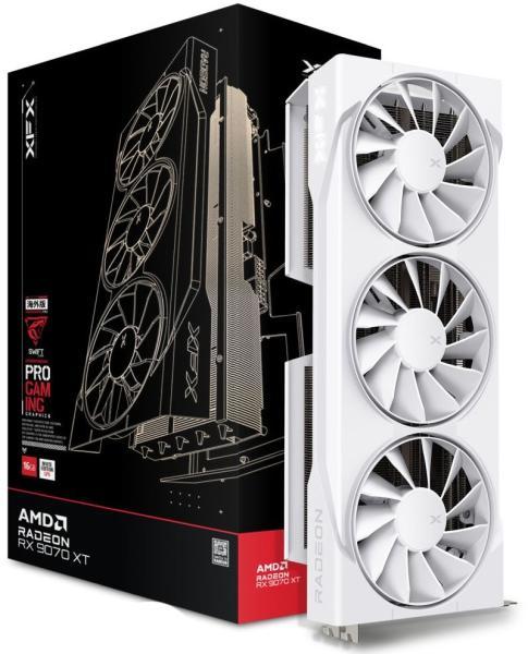 XFX Radeon RX 9070 XT Swift White Triple Fan Gaming Edition 16GB