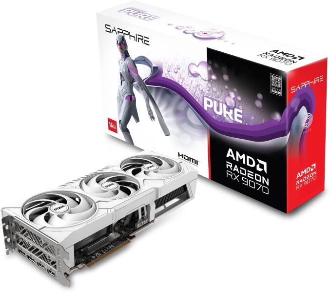 SAPPHIRE Radeon RX 9070 PURE 16GB GDDR6 256bit (11349-02-20G