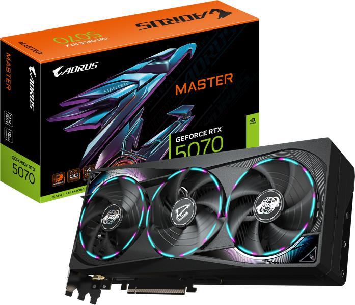 GeForce RTX 5070 AORUS MASTER 12GB GDDR7 192bit (GV-N5070AORUS M-12GD)
