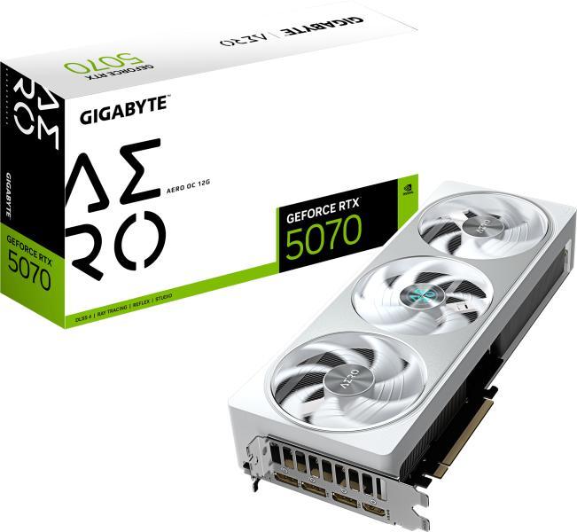 GIGABYTE GeForce RTX 5070 Aero OC 12GB GDDR7 192bit (GV-N5070AERO