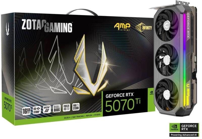 ZOTAC GeForce RTX 5070 Ti AMP Extreme INFINITY 16GB GDDR7 256bit
