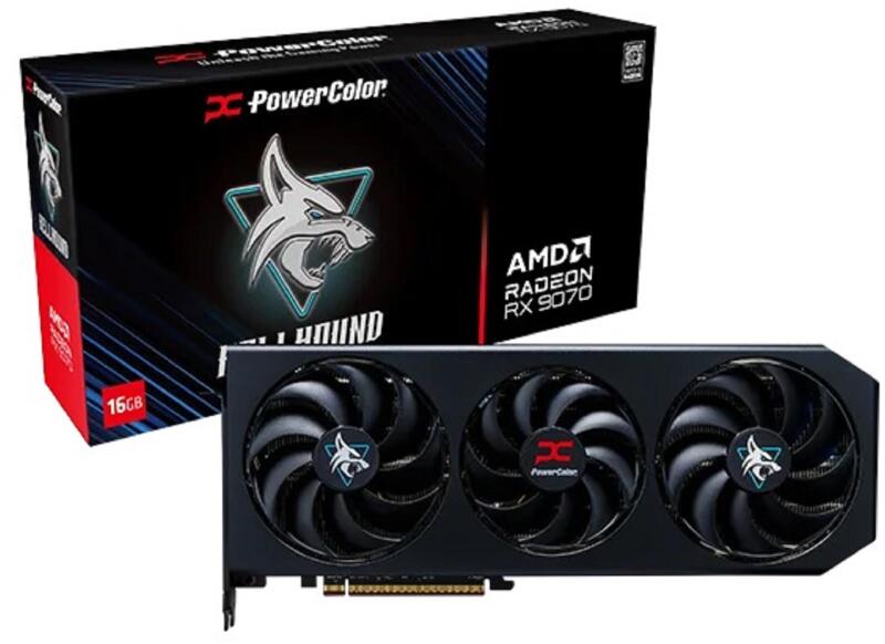 Radeon RX 9070 Hellhound OC 16GB GDDR6 256bit (RX9070 16G-L/OC)