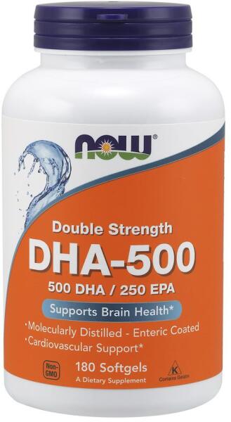 NOW NOW DHA-500, 500 DHA / 250 EPA - 180 softgels (Suplimente nutritive ...