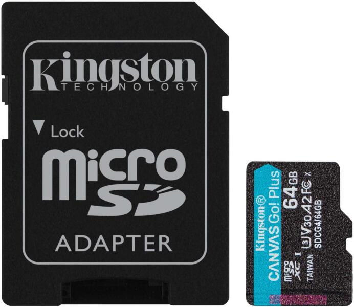 microSDXC Canvas Go Plus 64GB A2/U3/V30 SDCG4/64GB