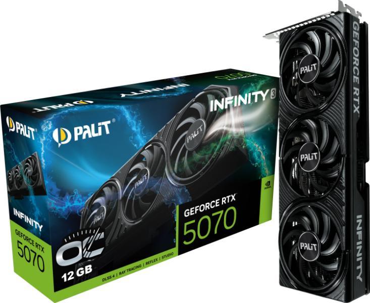 PALIT GEFORCE RTX 5070 12GB 新品未開封 Palit GeForce RTX 5070 Infinity 3 12GB GDDR7 192bit (NE75070019K9
