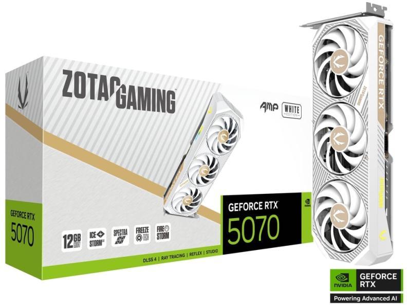 ZOTAC GeForce RTX 5070 AMP White 12GB GDDR7 192bit (ZT-B50700FQ